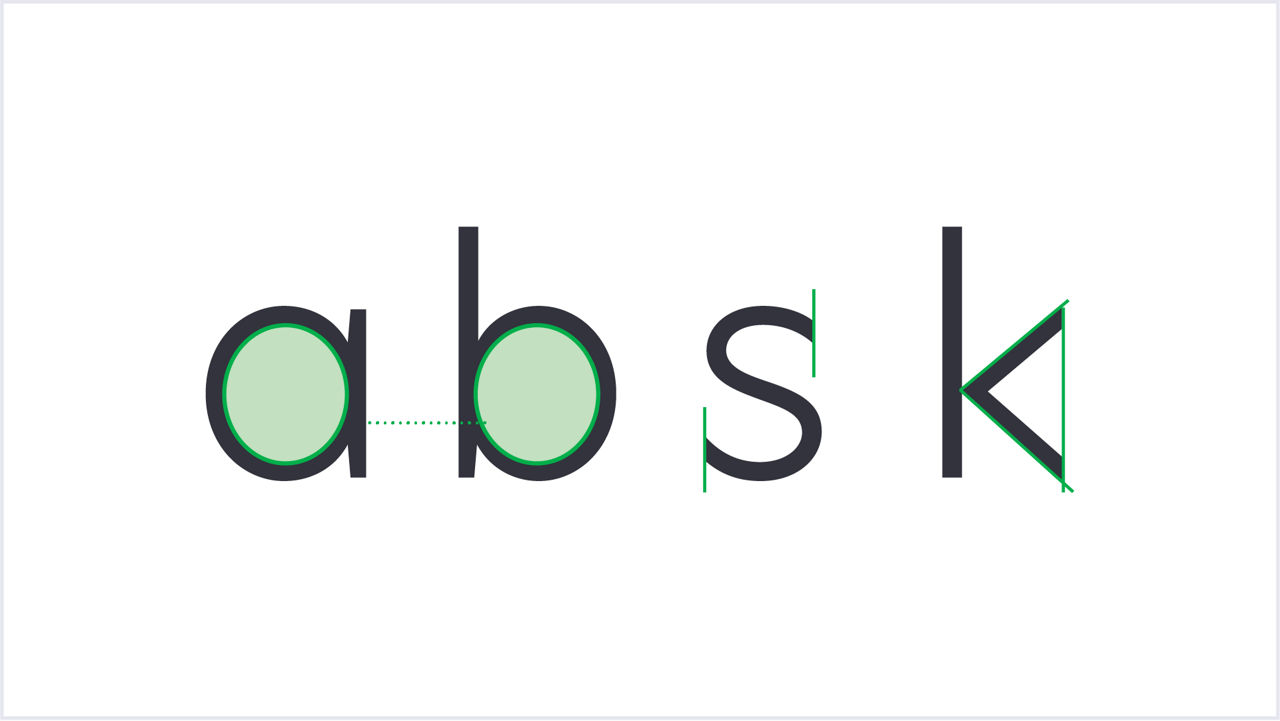 Distinct and precise typography