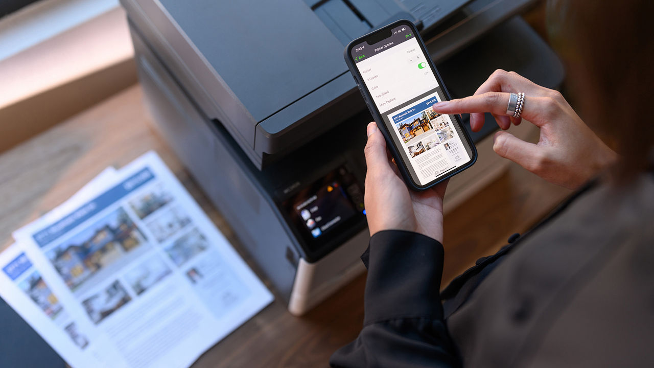 Using mobile print app to print with a Lexmark printer